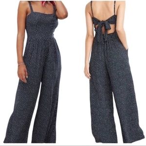 Abercrombie Tie-Back Polka Dot Jumpsuit
